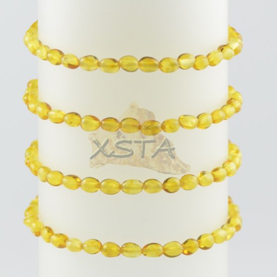 Small tiny amber beads bracelet yellow